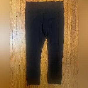 Lululemon cropped black leggings-Size 4